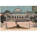 Vichy, la façade du Casino, avec timbre France Semeuse 5 cts vert 1907 - carte postale 03 Allier, philatélie