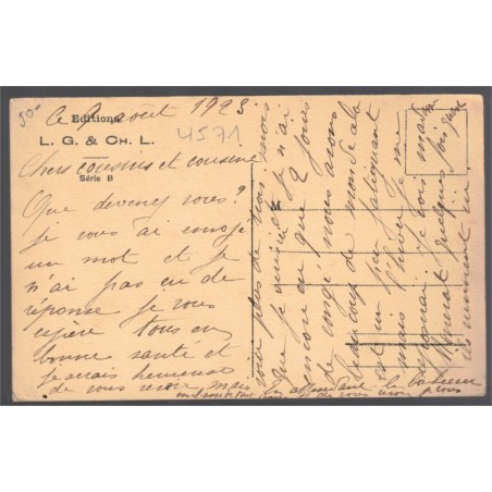 Château-Thierry d'autrefois, l'ancienne place de la mairie Léon Garnier, 1923 - carte postale département Aisne 02, gravures