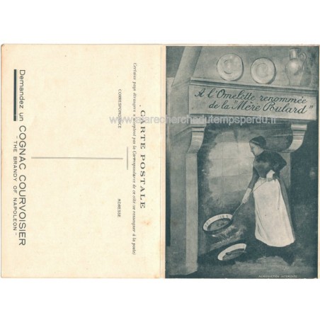 Le Mont Saint-Michel l'hôtel Poulard carte publicitaire - carte postale département 50 Manche, églises, métiers, restaurants,