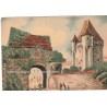 rare! Nevers, la Porte du Croux, Barday Georges Dayez, 1946 -, lithographie, carte postale département Nièvre 58, illustrateurs,