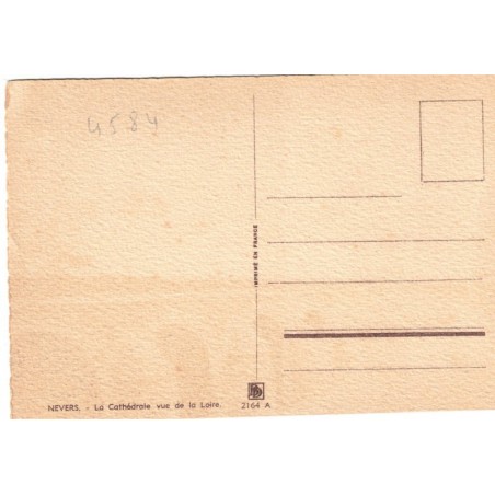 Nevers, Cathédrale vue de la Loire, Barday Georges Dayez,  -, lithographie, carte postale département Nièvre 58, illustrateur,