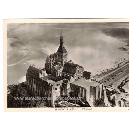 Le Mont Saint-Michel l'abbaye 1948 - carte postale département 50 Manche, églises,