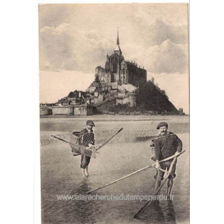 Le Mont Saint-Michel vue générale au Nord-Est - carte postale département 50 Manche, églises, métiers, pêcheurs,