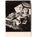 La Venta restaurant, Paris, avec flamme, timbre Quimper 12f 1954 - carte postale 75 Paris, restaurants, philatélie,
