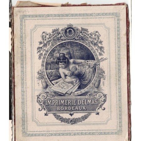 carte publicitaire Imprimerie Delmas Bordeaux, 1920 - département 33 Gironde, publicité,