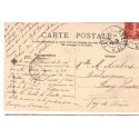 De Paris, je vous envoie cette fleur, timbre Semeuse 10c rouge 1907 - carte postale département 75 Paris, iris, philatélie,