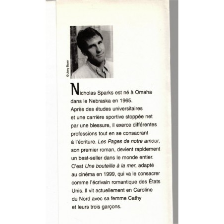 Les rescapés du coeur, Nicholas Sparks, 2002 - roman d'amour,
