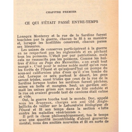 Tendre jeudi, Rue de la Sardine II, John Steinbeck, 1965 - Amérique 1940, littérature américaine,