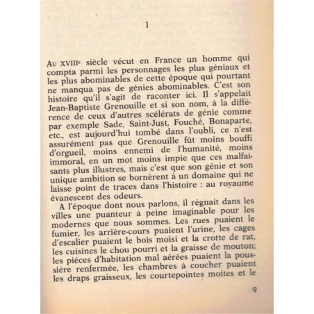 Le parfum, histoire d'un meurtrier, Patrick Süskind, 1989 - roman, écrivain allemand,