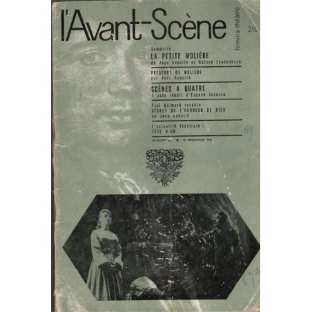 L'Avant-Scène, 1959, La petite Molière, Jean Anouilh, Eugène Ionesco - acteurs Madeleine Renaud, Jean-Louis Barrault,