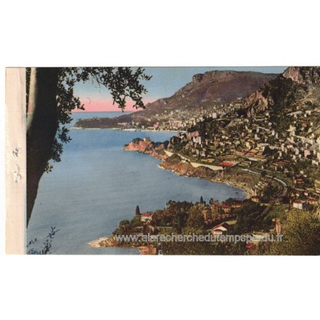 La Principauté de Monaco, vue de Roquebrune, - série Côte d'Azur, collection Loel Nice, carte postale 83 Var, Monaco,