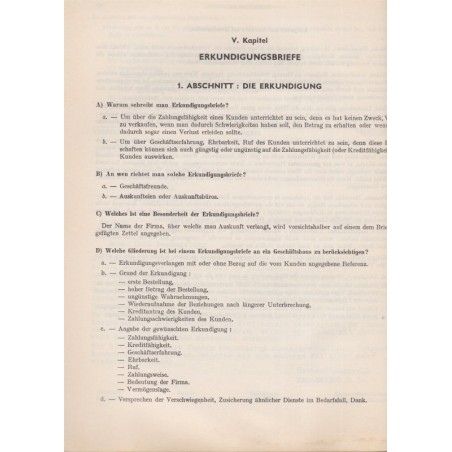 Deutscher Schriftverkehr, Koscher, correspondance commerciale allemande, 1967 - enseignement technique, secrétariat