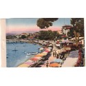 Juan-les-Pins, la plage vue de la Pinède - série Côte d'Azur, collection Loel Nice, carte postale 06 Alpes-Maritimes,