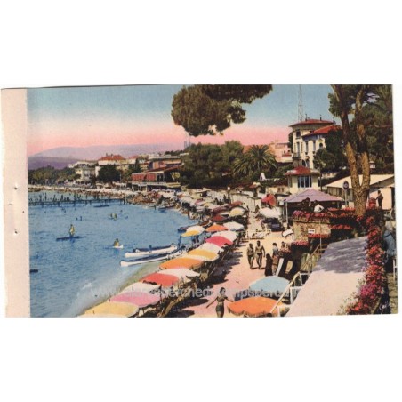 Juan-les-Pins, la plage vue de la Pinède - série Côte d'Azur, collection Loel Nice, carte postale 06 Alpes-Maritimes,