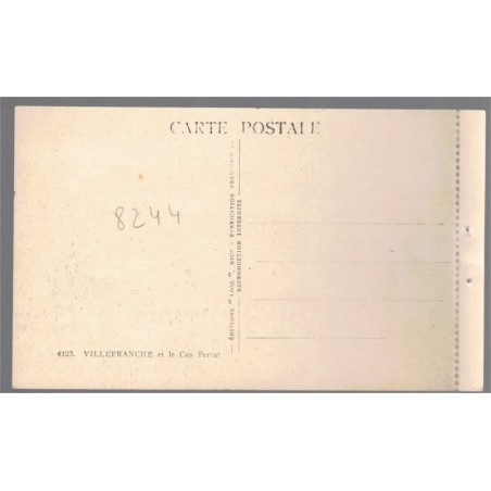 Villefranche et le Cap Ferrat - série Côte d'Azur, collection Loel Nice, carte postale 06 Alpes-Maritimes, bateaux militaires,