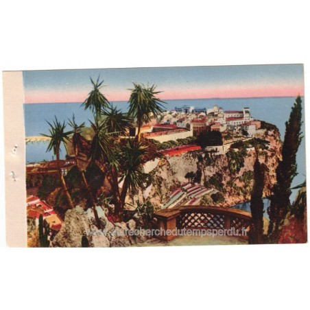 Le Rocher de Monaco vu du Jardin Botanique, - série Côte d'Azur, collection Loel Nice, carte postale Principauté de Monaco,