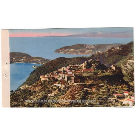 Eze, vu de la route de la Grande Corniche - série Côte d'Azur, collection Loel Nice, carte postale 06 Alpes-Maritimes,