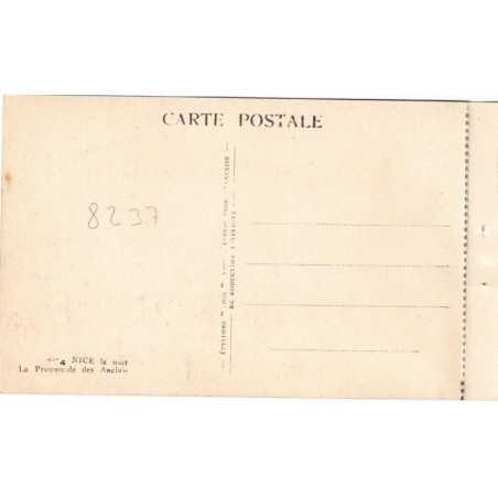 Nice, la nuit, promenade des Anglais - série Côte d'Azur, collection Loel Nice, carte postale 06 Alpes-Maritimes,