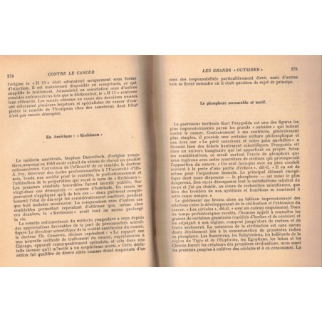 Contre le cancer, Roderich Menzel, 1954 - cancer en 1950, recherches anticancéreuses,