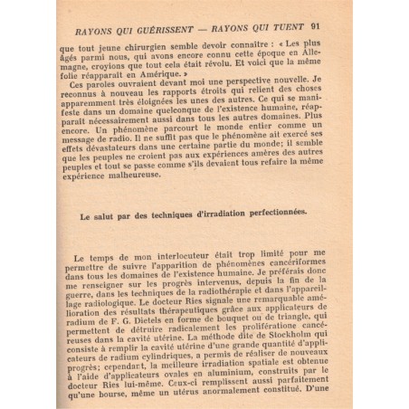 Contre le cancer, Roderich Menzel, 1954 - cancer en 1950, recherches anticancéreuses,