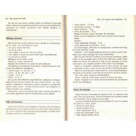 Mes secrets de santé, plantes, tisanes médecines naturelles, Michel Bontemps, 1984 - médecines douces, diététique, télévision,