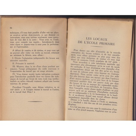 L'école moderne française, organisation matérielle, pédagogique de l'école populaire, Freinet, 1945 - éducation, enseignement