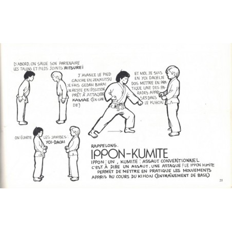 Karaté en bandes dessinées pour nous, N°1 ceintures blanche-jaune, Méthode Shotokan, Nguyen Ngoc My, 1991., arts martiaux, BD,