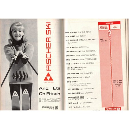 Grenoble 1967 Salon international des sports d'hiver,  - sports d'hiver, répertoire commerces 1967, catalogue publicitaire