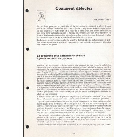 Mémento de l'éducateur sportif, Ministère de la Jeunesse et des sports, INSEP, 1995. études sportives, pédagogie, sports,
