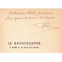 Le bathyscaphe, Houot et Willm, 1954 - dédicacé par Pierre Willm, techniques exploration, sous-marin, bateau, marine, océans,