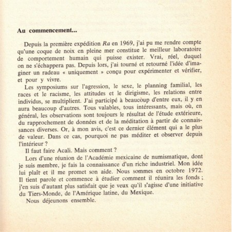L'expédition Acali, Santiago Genovés, 1975 - naufragés en mer, bateau, radeau, traversée océan Atlantique,