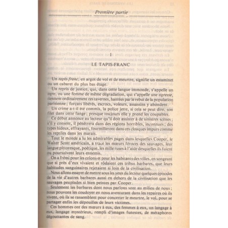 Les mystères de Paris, Eugène Sue, 1993 - romans populaires, feuilletons XIXe siècle, Bouquins,