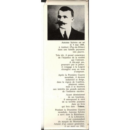 Toinou, le cri d'un enfant auvergnat, Antoine Sylvère, 1981 - Auvergne, enfance pauvre,