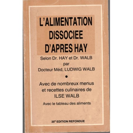 L'alimentation dissociée d'après Hay, Hay et Walb, 1981  - diététique, régimes,