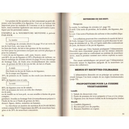 L'alimentation dissociée d'après Hay, Hay et Walb, 1981  - diététique, régimes,