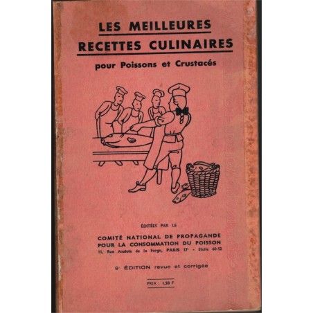 Meilleures recettes culinaires pour poissons et crustacés, Propagande pour la consommation 1964 - recettes, cuisine poisson,