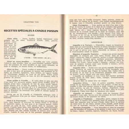 Meilleures recettes culinaires pour poissons et crustacés, Propagande pour la consommation 1964 - recettes, cuisine poisson,