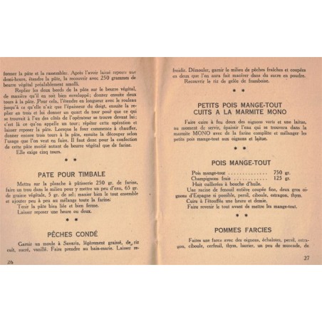 Recettes de mets préconisés dans la méthode d'alimentation mono - diététique, recettes, cuisine végétarienne,