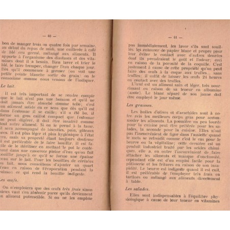 Hygiène et menus de réforme alimentaire, Deflacelière, 1927 -, végétarien, recettes cuisine, diététique,