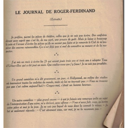 Les derniers seigneurs, Roger-Ferdinand, 1946 - théâtre vaudeville,