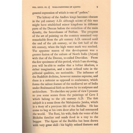 The wall paintings of Ajanta, Ghulam Yazdani, 1941 - Indes, art hindou, peinture rupestre, bouddhisme, édition rare
