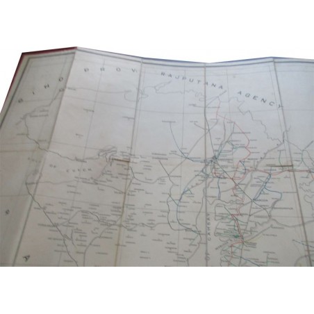 Plan des routes de la Présidence de Bombay en 1936, The Presidency of Bombay Road Map - Indes,  Empire colonial anglais, Indes,