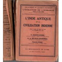L'Inde antique et la civilisation indienne, Masson-Oursel, 1933 - Indes, histoire Inde, art hindou, ethnologie,