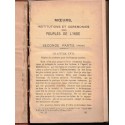 Moeurs institutions et cérémonies des peuples de l'Inde, 2 tomes, Abbé Dubois, 1921 - Indes, ethnologie,