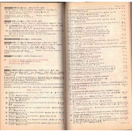 Le guide Rouge Michelin France 1974 - cuisine, vins, hôtels, restaurants, guide Michelin, gastronomie,