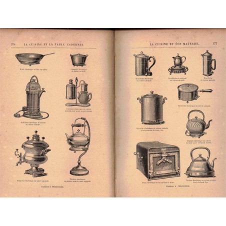 La cuisine et la table modernes, Lambling, 1903, - cuisine traditionnelle, recettes, techniques, vins, ustensiles, décoration,
