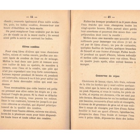 Les meilleures recettes pour conserver légumes fruits viandes gibiers, H.M. Audran, 1905 - recettes, cuisine traditionnelle,