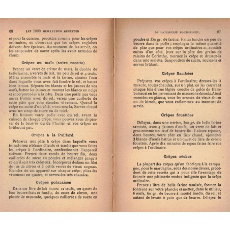 Les 1000 meilleures recettes de pâtisserie bourgeoise, H.M. Audran, 1925 - recettes, cuisine traditionnelle, desserts,