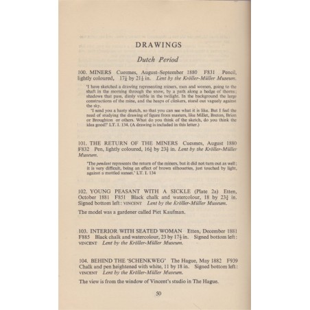 Vincent Van Gogh, an exhibition of paintings & drawing, 1948 - peintres, catalogue exposition, Angleterre