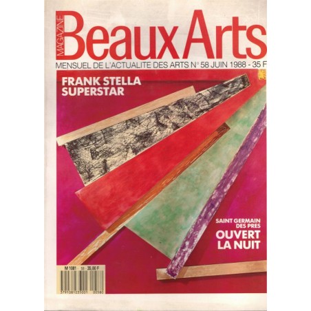 Frank Stella superstar, Saint-Germain-des-Prés, Beaux Arts Magazine n° 58 juin 1988 - peintres,